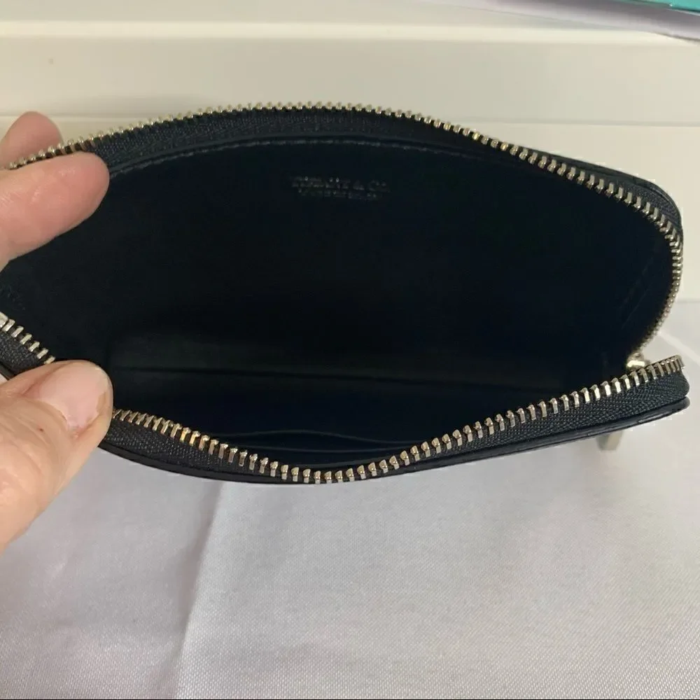 Tiffany & Co. Leather zip around pouch - Black New